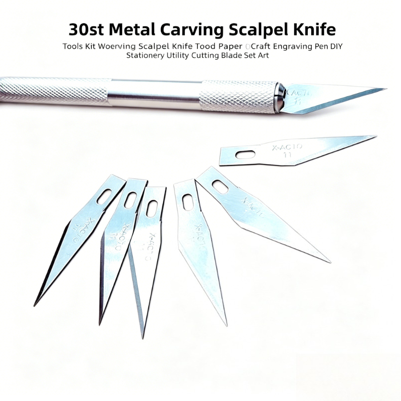 Craft Knife Set - طقم 30 قطعة من سكاكين النقش