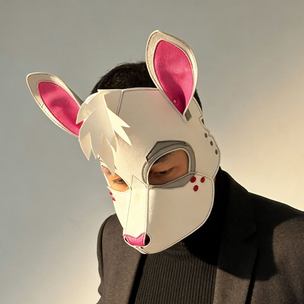 قناع أرنب بنمط بانك أبيض من ال - مراجعة Cosplay Prop Pattern وسعره